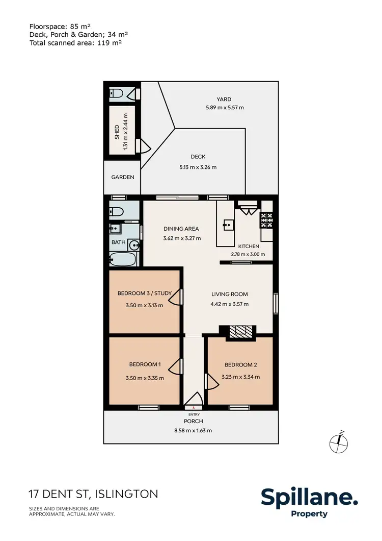 Floorplan of Homely house listing, 17 Dent Street, Islington NSW 2296