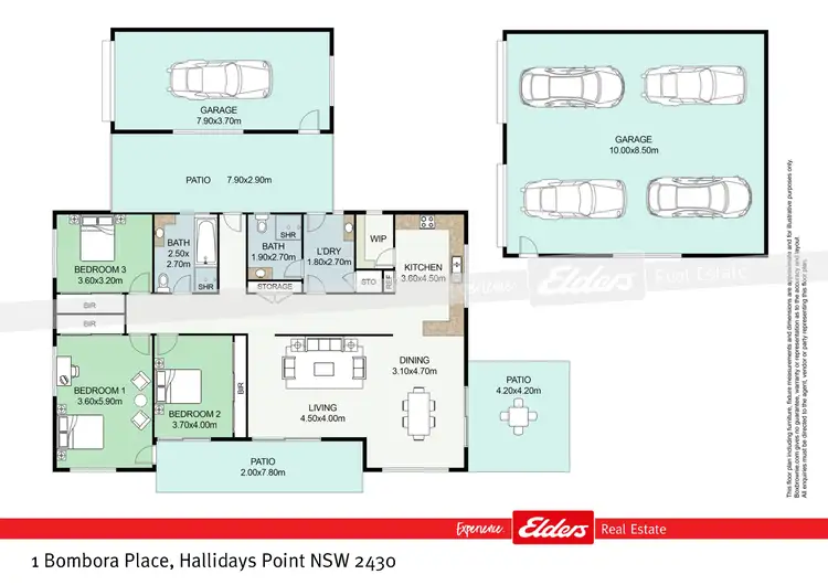 Floorplan of Homely house listing, 1 Bombora Place, Hallidays Point NSW 2430