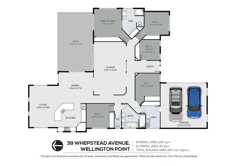 Floorplan of Homely house listing, 39 Whepstead Avenue, Wellington Point QLD 4160