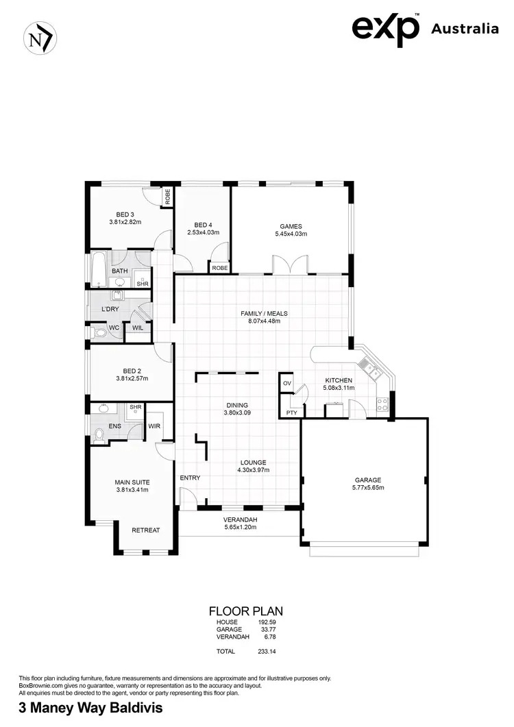 Floorplan of Homely house listing, 3 Maney Way, Baldivis WA 6171