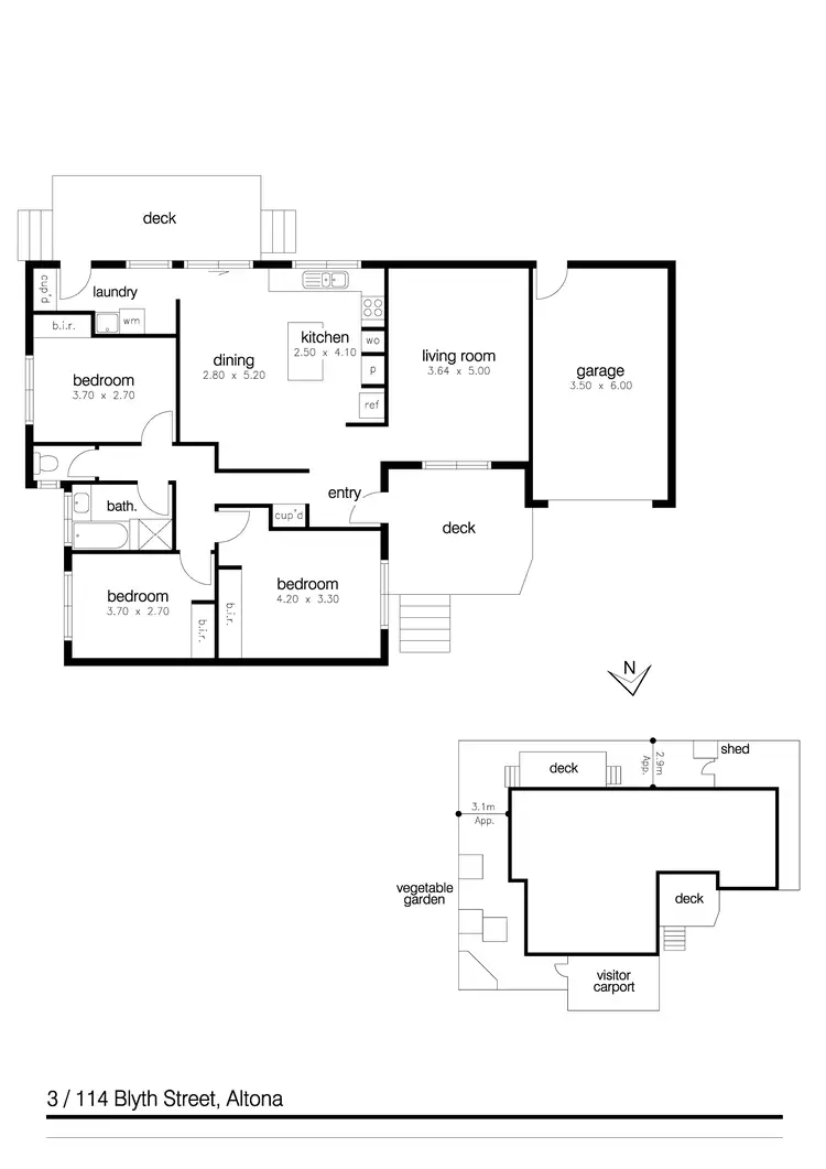 Floorplan of Homely unit listing, 3/114 Blyth Street, Altona VIC 3018