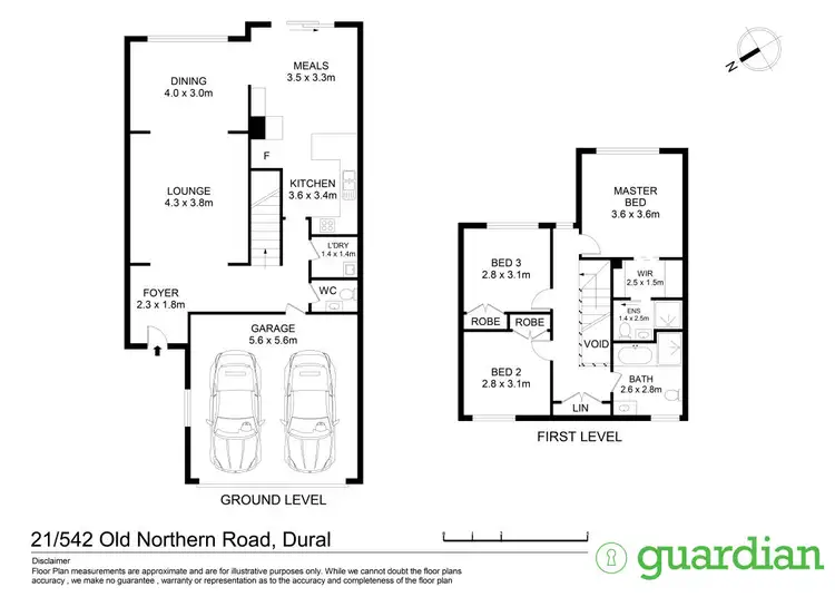 Floorplan of Homely townhouse listing, 21/542 Old Northern Road, Dural NSW 2158
