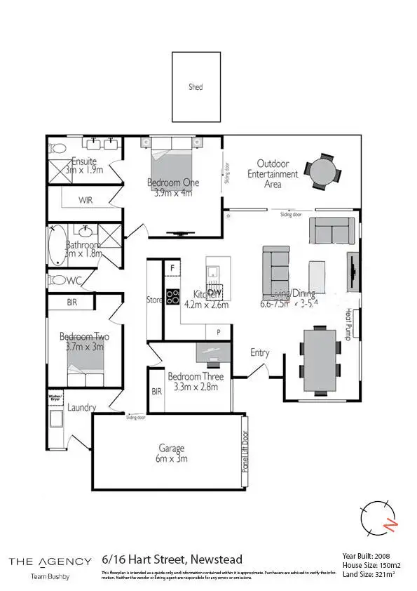 Floorplan of Homely unit listing, 6/16 Hart Street, Newstead TAS 7250