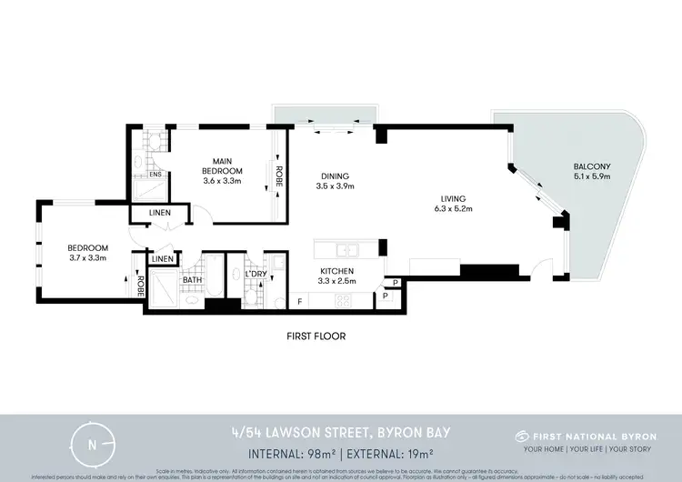 Floorplan of Homely unit listing, 4/54 Lawson Street, Byron Bay NSW 2481