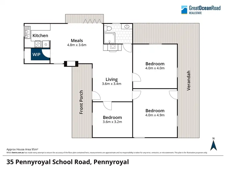 Floorplan of Homely house listing, 35 Pennyroyal School Road, Pennyroyal VIC 3235