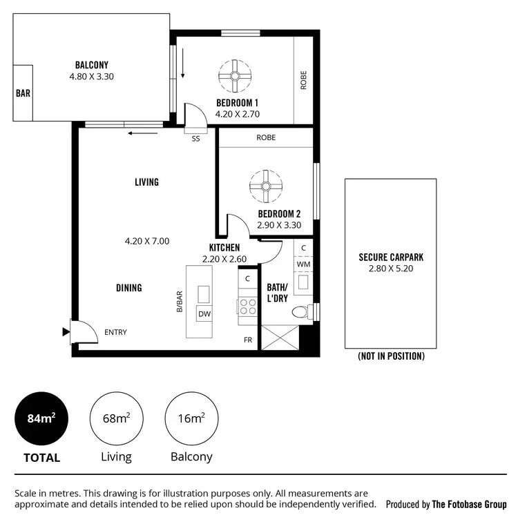 Floorplan of Homely apartment listing, 404/20 Mocatta Place, Adelaide SA 5000