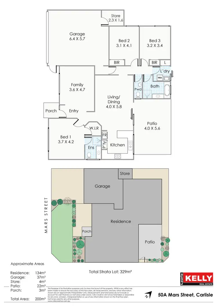 Floorplan of Homely villa listing, 50A Mars Street, Carlisle WA 6101