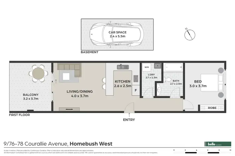 Floorplan of Homely apartment listing, 9/76-78 Courallie Avenue, Homebush West NSW 2140