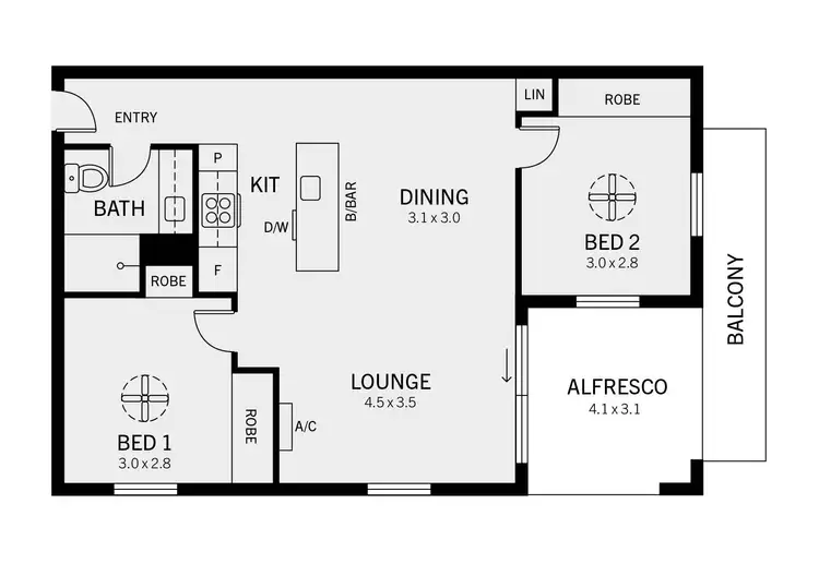 Floorplan of Homely apartment listing, 203/20 Mocatta Place, Adelaide SA 5000
