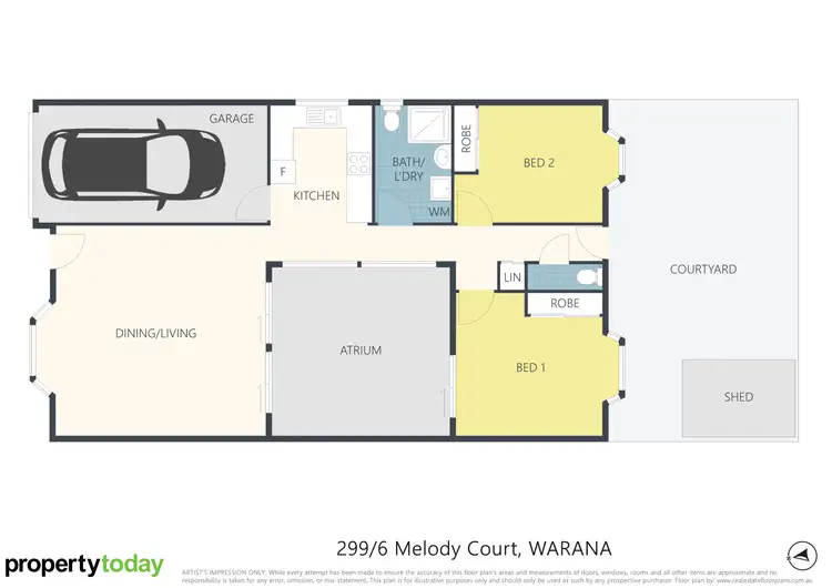 Floorplan of Homely house listing, 299/6 Melody Court, Warana QLD 4575