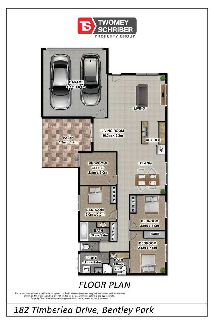 Floorplan of Homely house listing, 182 Timberlea Drive, Bentley Park QLD 4869