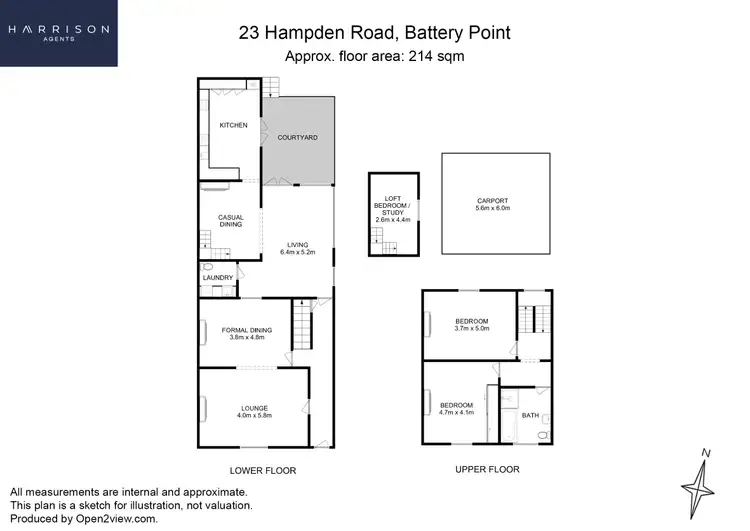 Floorplan of Homely terrace listing, 23 Hampden Road, Battery Point TAS 7004