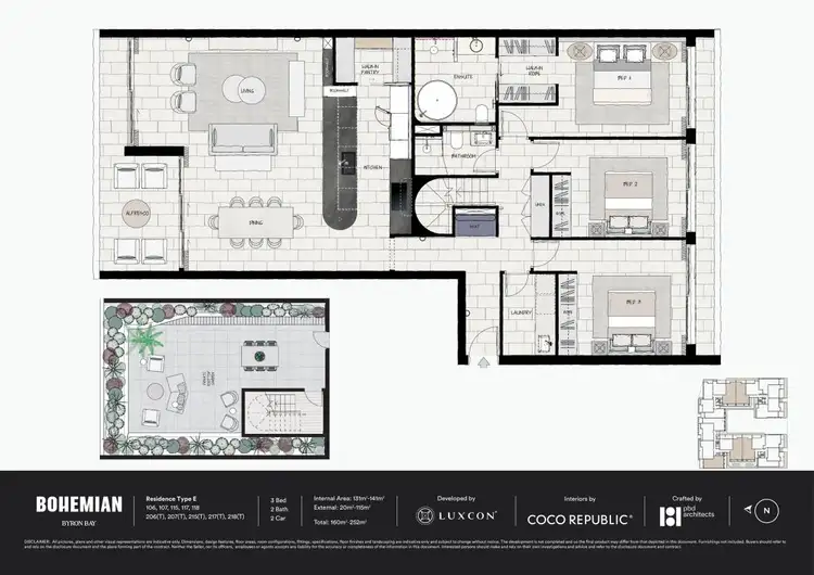 Floorplan of Homely apartment listing, Type E/90-96 Jonson Street, Byron Bay NSW 2481