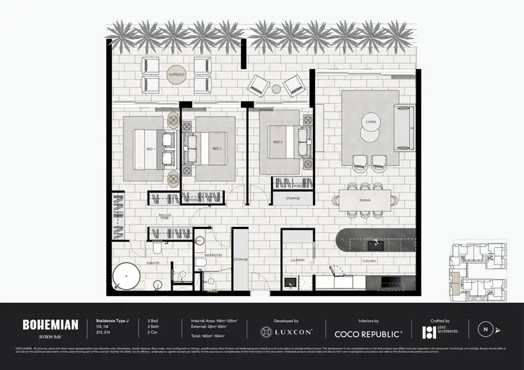 Floorplan of Homely apartment listing, Type J/90-96 Jonson Street, Byron Bay NSW 2481