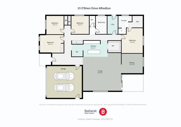 Floorplan of Homely house listing, 33 Obrien Drive, Alfredton VIC 3350