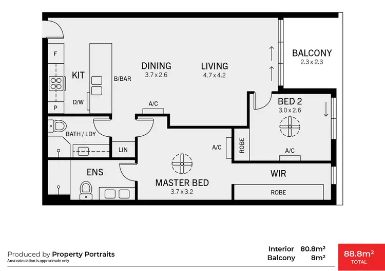 Floorplan of Homely apartment listing, 303/77 Hurtle Square, Adelaide SA 5000