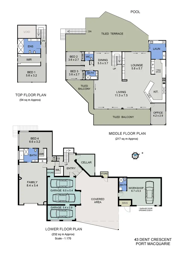 Floorplan of Homely house listing, 43 Dent Crescent, Port Macquarie NSW 2444