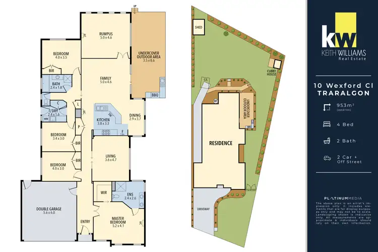 Floorplan of Homely house listing, 10 Wexford Close, Traralgon VIC 3844
