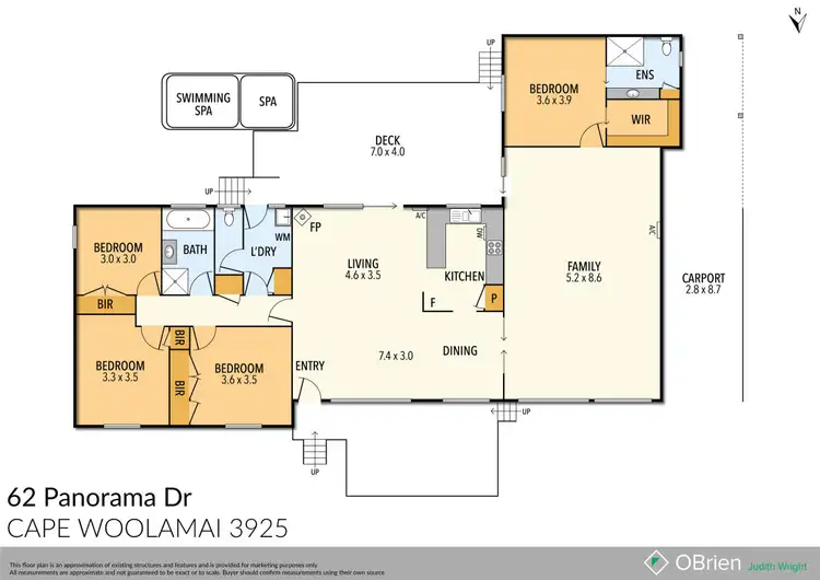 Floorplan of Homely house listing, 62 Panorama Drive, Cape Woolamai VIC 3925
