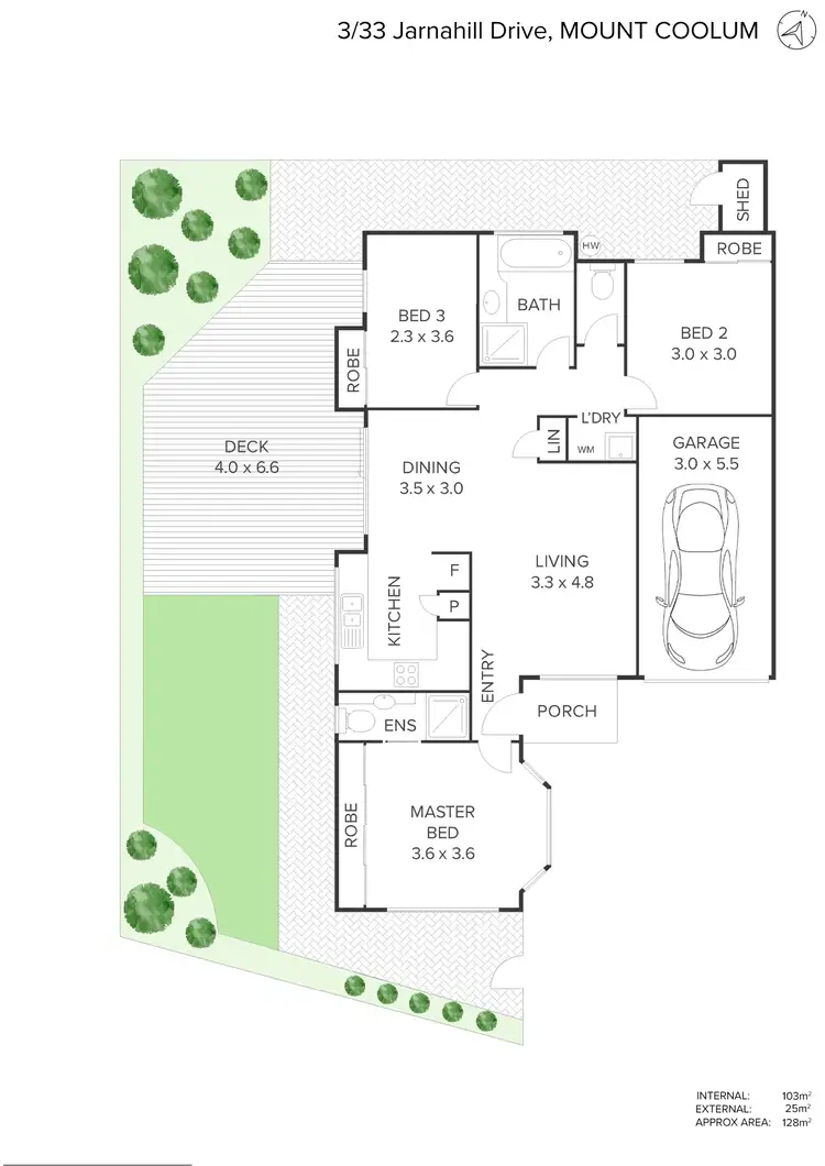Floorplan of Homely unit listing, 3/33 Jarnahill Drive, Mount Coolum QLD 4573