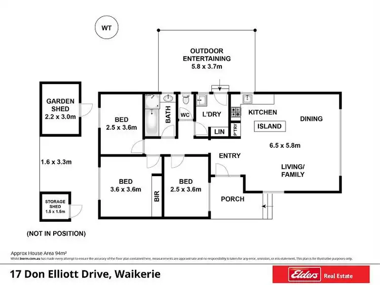 Floorplan of Homely house listing, 17 Don Elliott Drive, Waikerie SA 5330
