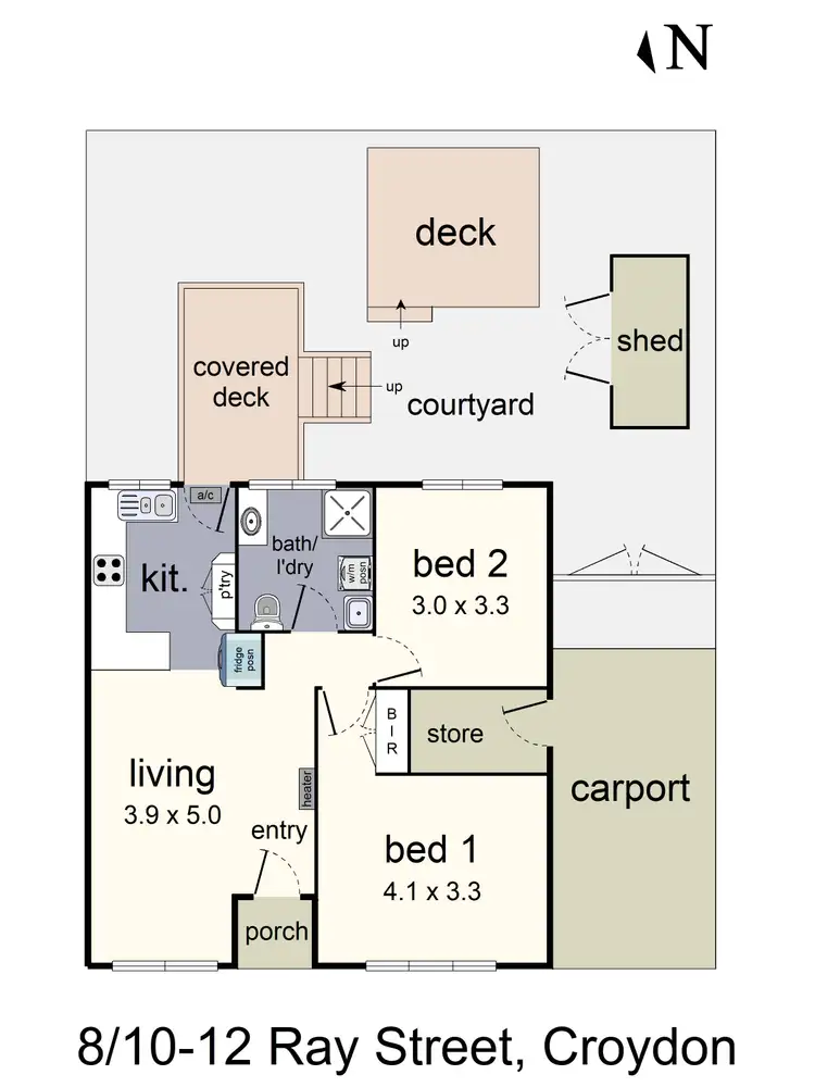 Floorplan of Homely unit listing, 8/10-12 Ray Street, Croydon VIC 3136