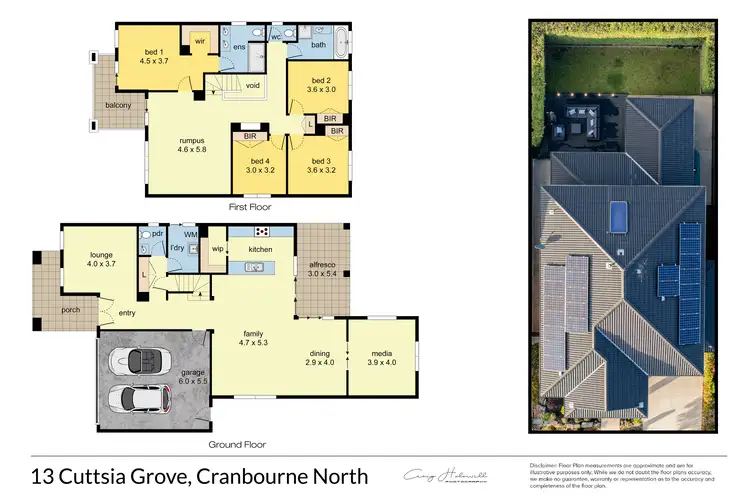 Floorplan of Homely house listing, 13 Cuttsia Grove, Cranbourne North VIC 3977