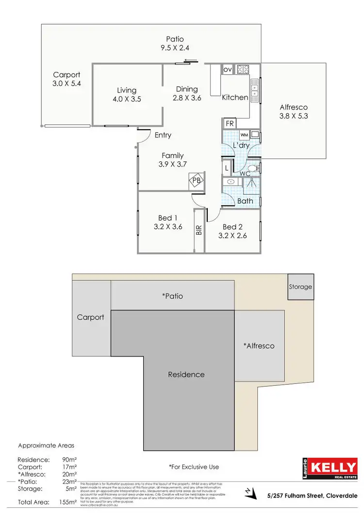 Floorplan of Homely villa listing, 5/257 Fulham Street, Cloverdale WA 6105