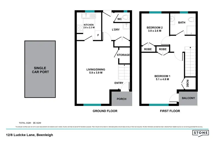 Floorplan of Homely townhouse listing, 12/8 Ludcke Lane, Beenleigh QLD 4207