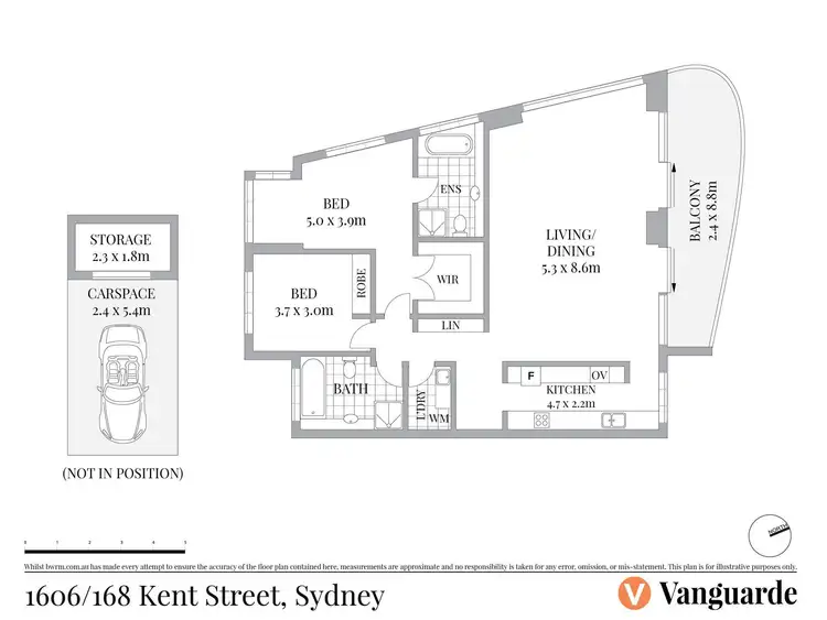 Floorplan of Homely apartment listing, 1606/168 Kent Street, Sydney NSW 2000
