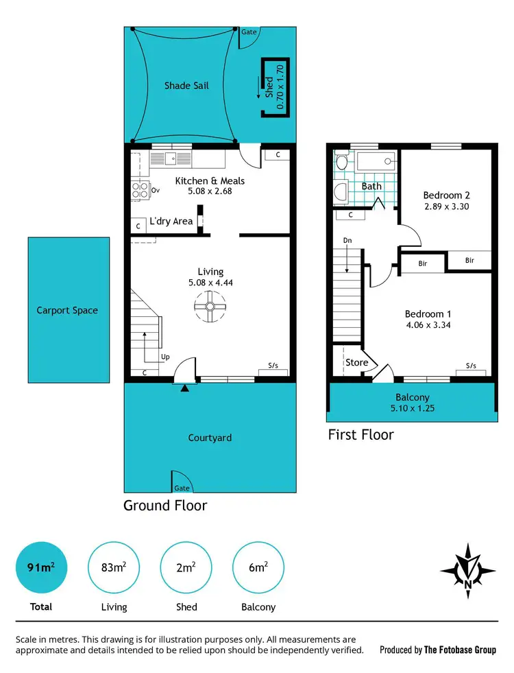 Floorplan of Homely townhouse listing, 5/7 David Avenue, Mitchell Park SA 5043