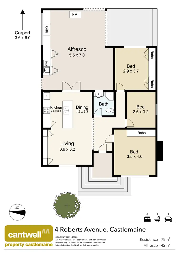 Floorplan of Homely house listing, 4 Roberts Avenue, Castlemaine VIC 3450