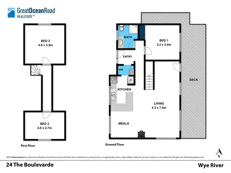 Floorplan of Homely house listing, 24 The Boulevarde, Wye River VIC 3234