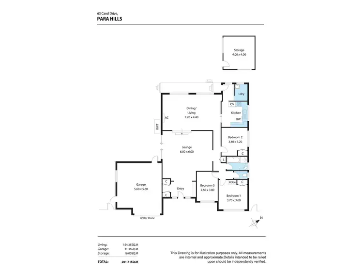 Floorplan of Homely house listing, 63 Carol Drive, Para Hills SA 5096