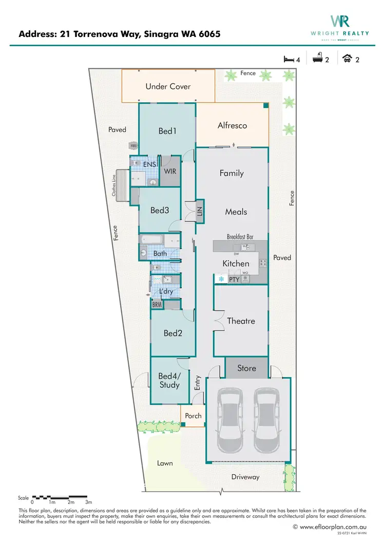 Floorplan of Homely house listing, 21 Torrenova Way, Sinagra WA 6065