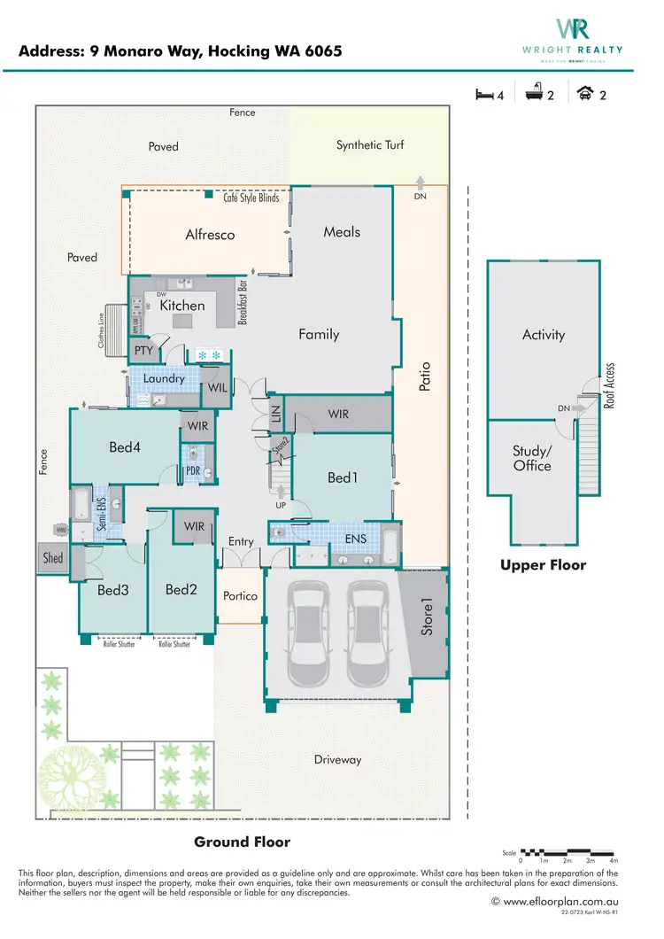 Floorplan of Homely house listing, 9 Monaro Way, Hocking WA 6065