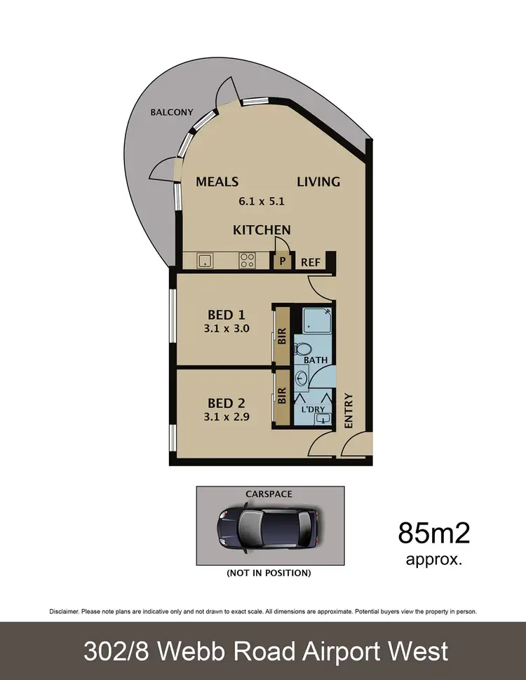 Floorplan of Homely apartment listing, 302/8 Webb Road, Airport West VIC 3042