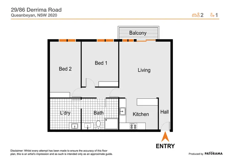 Floorplan of Homely unit listing, 29/86 Derrima Road, Queanbeyan NSW 2620