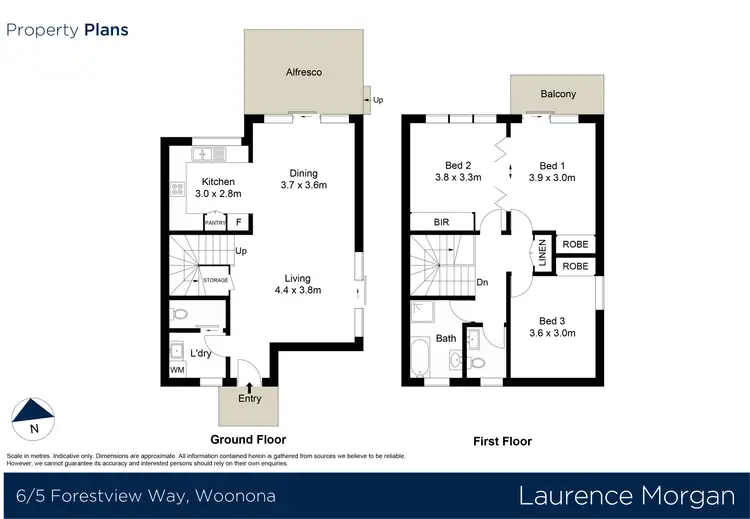 Floorplan of Homely townhouse listing, 6/5 Forestview Way, Woonona NSW 2517