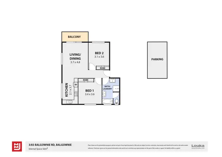 Floorplan of Homely unit listing, 3/83 Balgownie Road, Balgownie NSW 2519