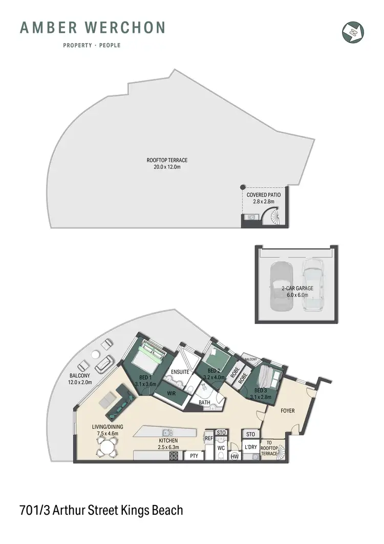 Floorplan of Homely apartment listing, 701/3 Arthur Street, Kings Beach QLD 4551