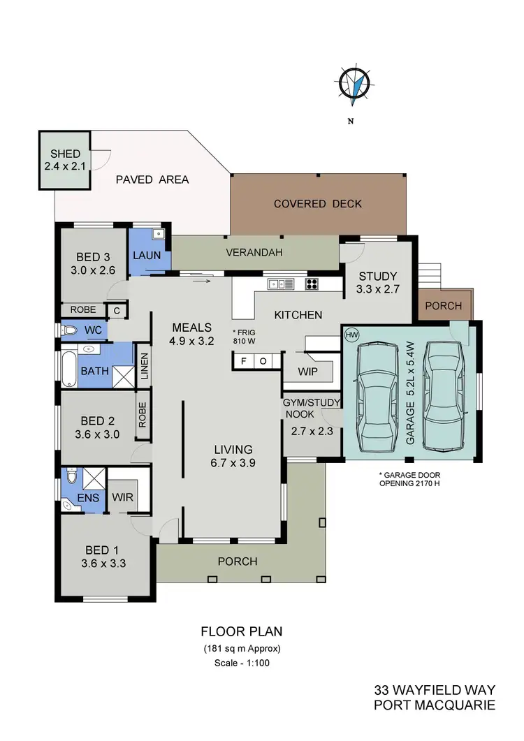 Floorplan of Homely house listing, 33 Wayfield Way, Port Macquarie NSW 2444