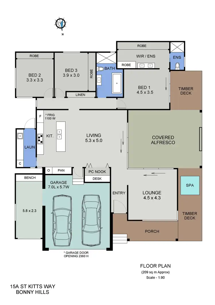Floorplan of Homely house listing, 15a St Kitts Way, Bonny Hills NSW 2445