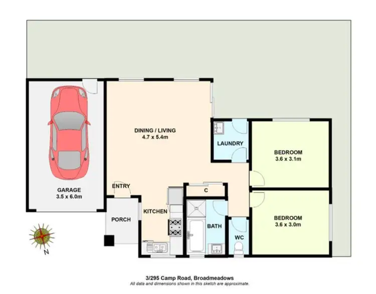 Floorplan of Homely unit listing, 3/295 Camp Road, Broadmeadows VIC 3047