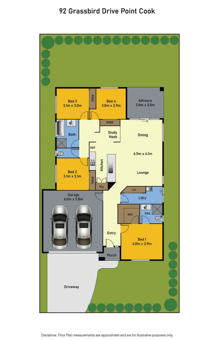 Floorplan of Homely house listing, 92 Grassbird Drive, Point Cook VIC 3030