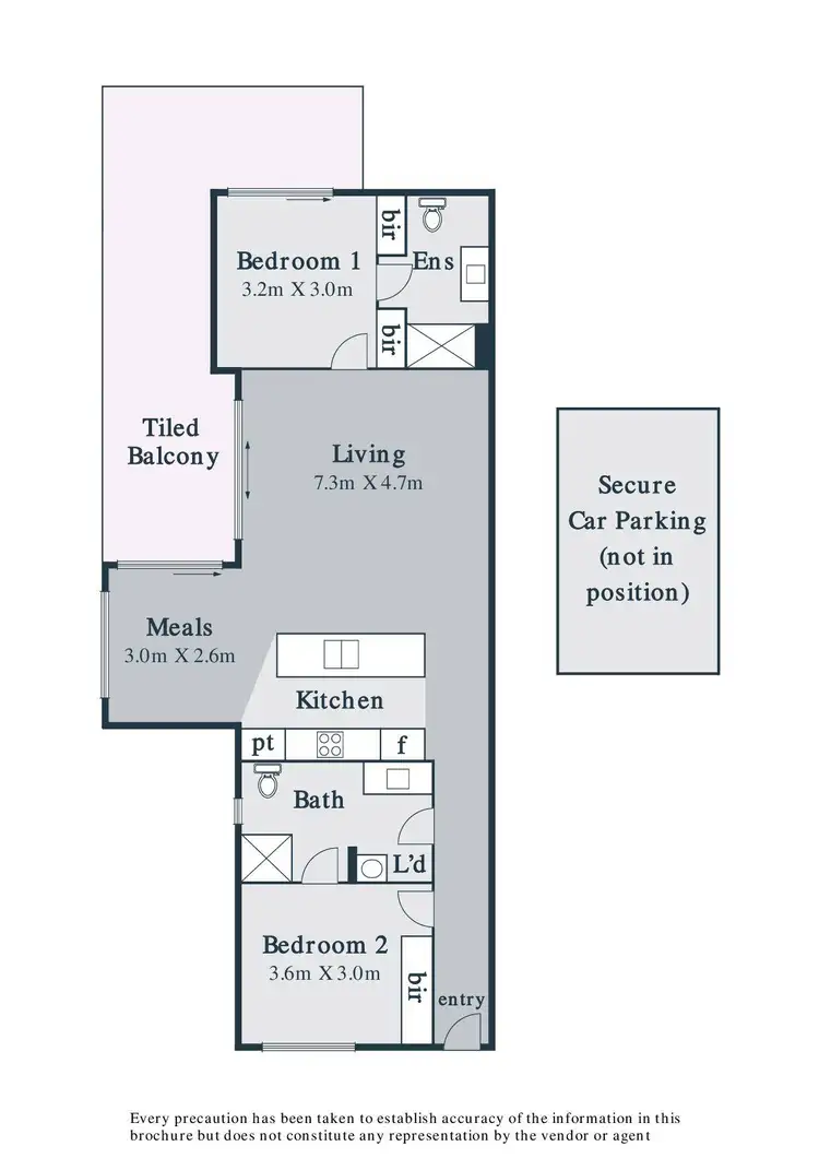 Floorplan of Homely unit listing, 201/88 Epping Road, Epping VIC 3076