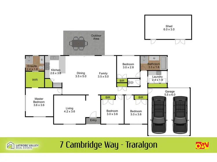 Floorplan of Homely house listing, 7 Cambridge Way, Traralgon VIC 3844