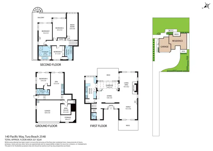 Floorplan of Homely house listing, 140 Pacific Way, Tura Beach NSW 2548