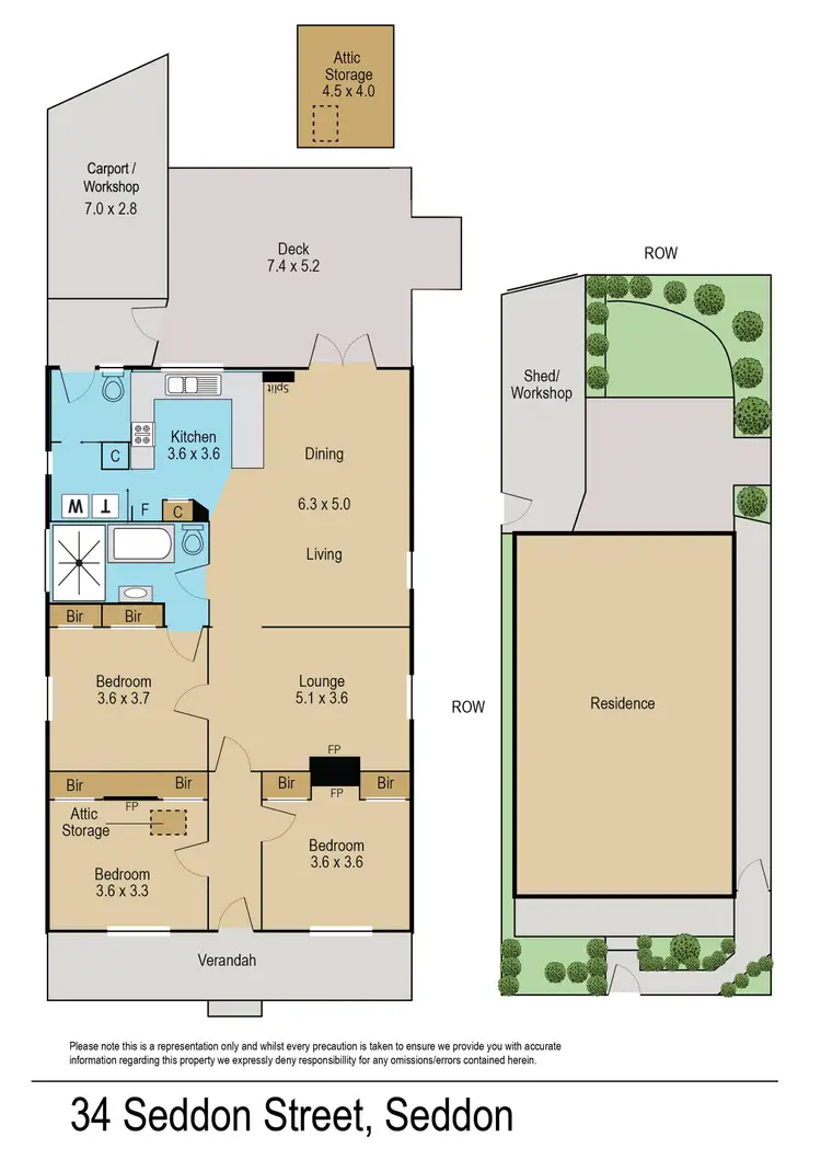 Floorplan of Homely house listing, 34 Seddon Street, Seddon VIC 3011