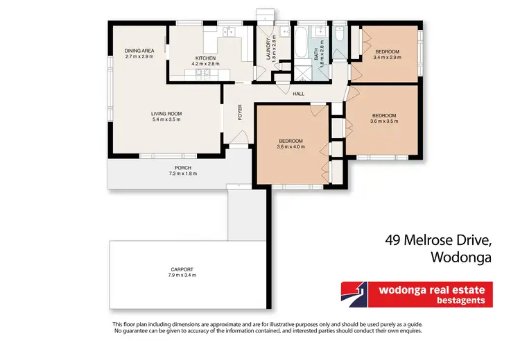 Floorplan of Homely house listing, 49 Melrose Drive, Wodonga VIC 3690
